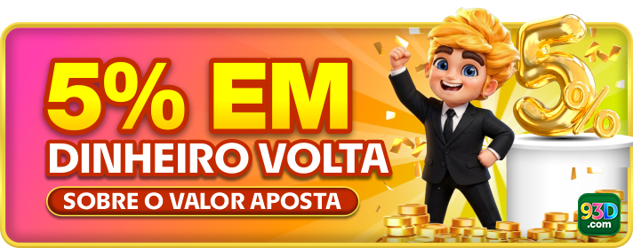 5% EM DINHEIRO VOLTA SOBRE O VALOR APOSTA